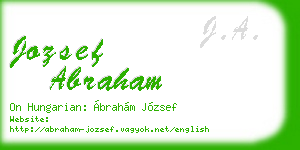 jozsef abraham business card